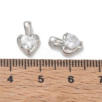Brass Pave Clear Cubic Zirconia Charms CU-CBA6E4E-19P-C-1