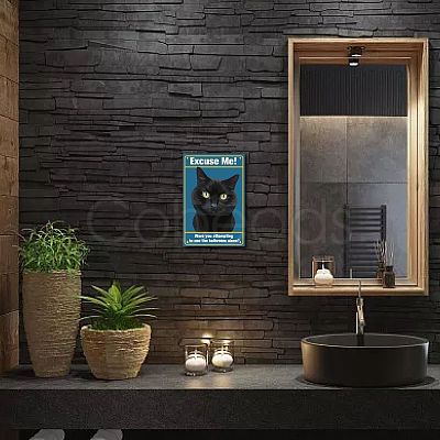Rectangle Metal Iron Sign Poster AJEW-WH0157-374-1