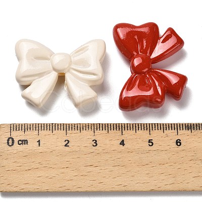 Spray Painted Opaque Acrylic Beads OACR-P030-03A-M-1