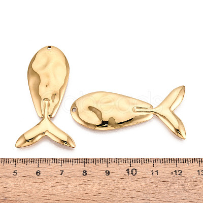 304 Stainless Steel Whale Big Pendants X-STAS-T069-16G-1