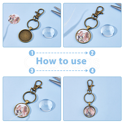 12Pcs 3 Colors Alloy Keychains KEYC-DC00051-1
