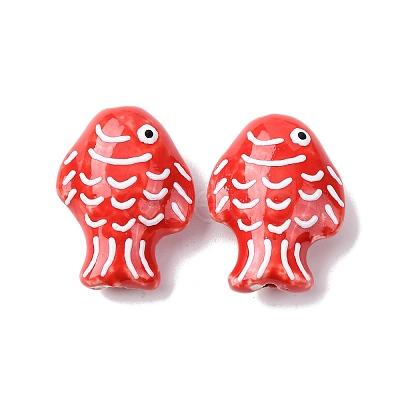 Handmade Porcelain Beads PORC-K010-08J-1