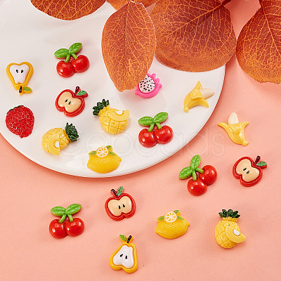 80Pcs 8 Styles Resin Cabochons RESI-CJ0001-213-1