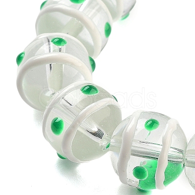 Glass with Enamel Beads Strands GLAA-M047-01H-1