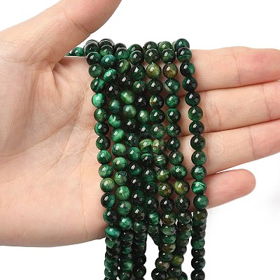 Dyed Natural Tiger Eye Beads Strands G-G102-A01-02-1