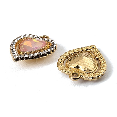 UV Plating Alloy Glass Pendants FIND-K032-16G-1