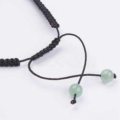 Natural Gemstone Beads Braided Bracelets BJEW-JB02949-1