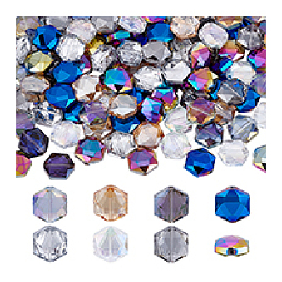 120Pcs 8 Colors Electroplate Glass Beads Strands EGLA-PH0001-69-1