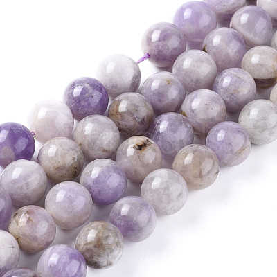 Natural Lavender Amethyst Beads Strands X-G-L555-01-8mm-1