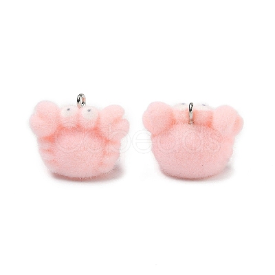 Flocking Opaque Resin Pendants RESI-F064-A20-1