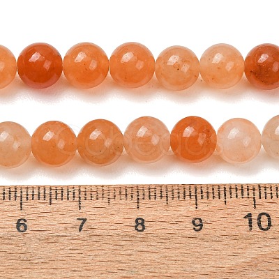 Natural Red Aventurine Beads Strands G-H067-A02-8MM-1