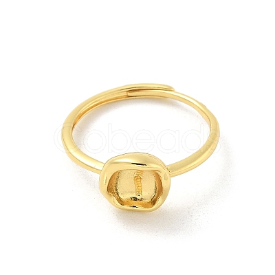 Brass Open Cuff Ring Settings LS-KK-G518-10G-04-1
