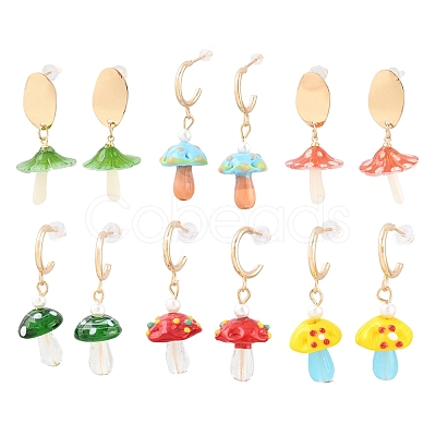 Alloy Stud Earrings AL-CBA6127-01G-1
