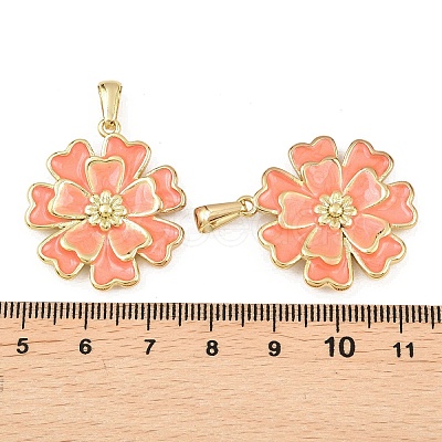304 Stainless Steel Enamel Pendants STAS-P438-12E-G-1