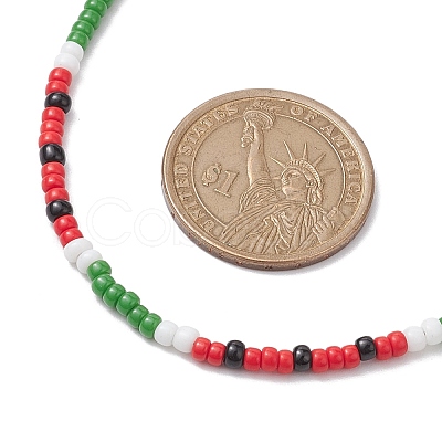 MIYUKI Round Rocailles Beaded Necklaces X1-NJEW-TA00160-1