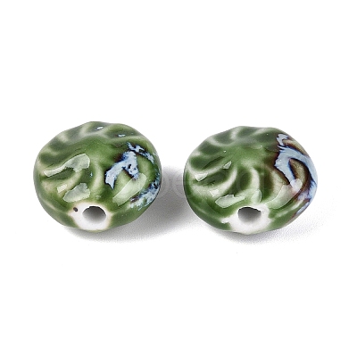 Windmill Spiral Pattern Vintage Handmade Porcelain Beads PORC-N013-19-06-1