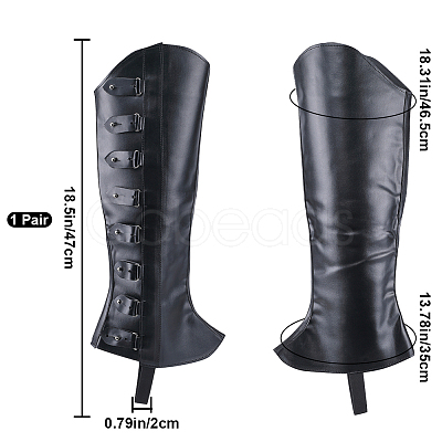 Imitation Leather Boot Cover AJEW-WH0258-941A-1