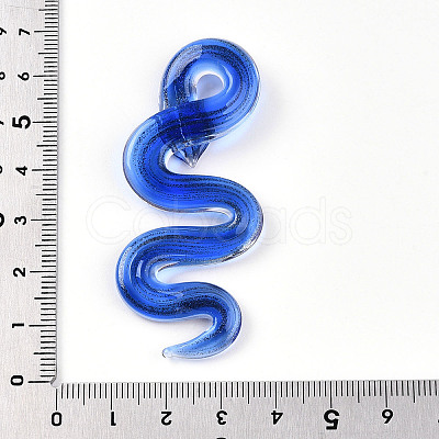 Handmade Gold Sand Lampwork Big Pendants LAMP-T023-11B-1