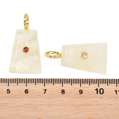 Natural Lemon Quartz(Heated) Pendants G-F837-03B-1
