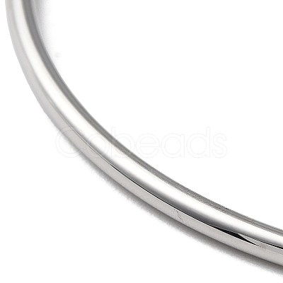 Non-Tarnish 304 Stainless Steel Simple Plain Bangle for Women High Polished BJEW-F461-01B-P-1
