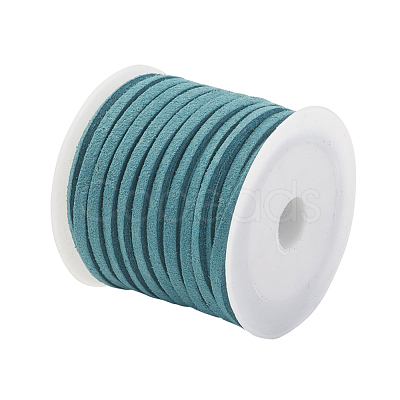 3x1.5mm Teal Flat Faux Suede Cord X-LW-R003-61-1