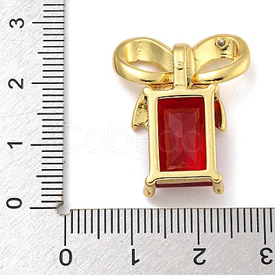 Rack Plating Brass Micro Pave Cubic Zirconia Pendants KK-I718-14G-03-1
