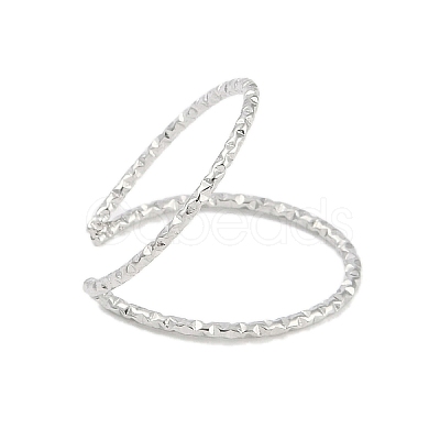 Non-Tarnish 304 Stainless Steel Open Cuff Ring for Women RJEW-C097-02P-1