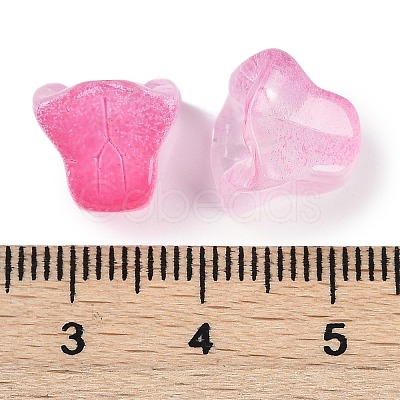 Transparent Spray Paint Glass Beads GLAA-H035-03E-1