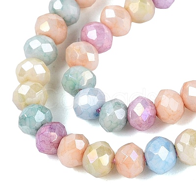 Anti-Tarnish Electroplate Rondelle Glass Beads Strands EGLA-T021-3mm-17-17-1