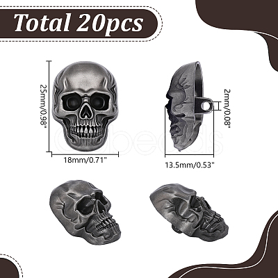 20Pcs Alloy Buttons BUTT-AR0001-39AS-1