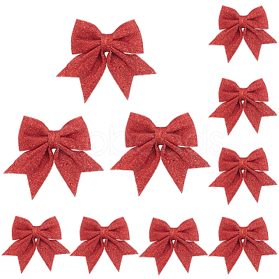 10Pcs Glitter Foam Bowknot Ornament Accessories FIND-GF0008-55A-1