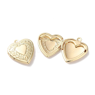 Rack Plating Brass Locket Pendants X-KK-F090-03LG-1