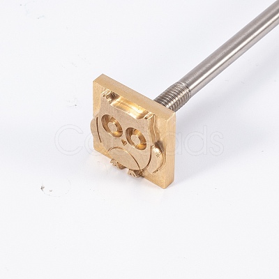 Brass Burning Stamp Heating AJEW-WH0098-73-1