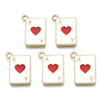 Rack Plating Alloy Enamel Pendants PALLOY-N172-009-1