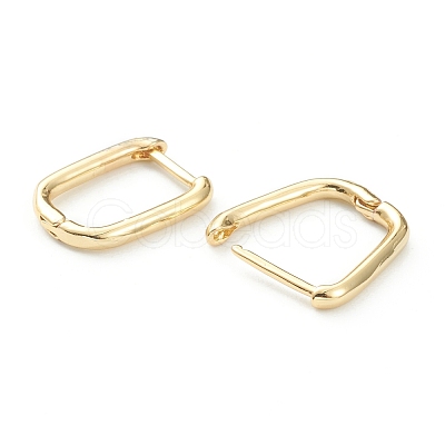 Brass Huggie Hoop Earrings EJEW-P189-01-1