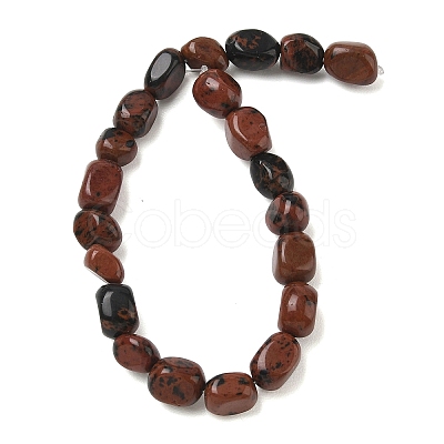 Natural Mahogany Obsidian Beads Strands G-C286-A05-1