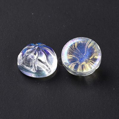 Transparent Spray Painted Glass Beads GLAA-I050-09I-1