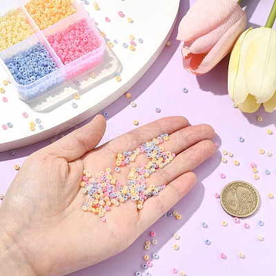 72G 4 Colors Glass Seed Beads SEED-YW0002-75A-1