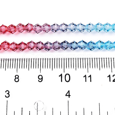 Gradient Color Baking Painted Glass Bead Strands DGLA-A039-T6mm-A017-1