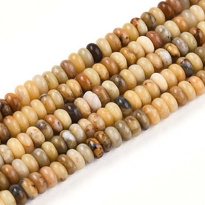 Natural Yellow Opal Beads Strands G-T140-75D-1