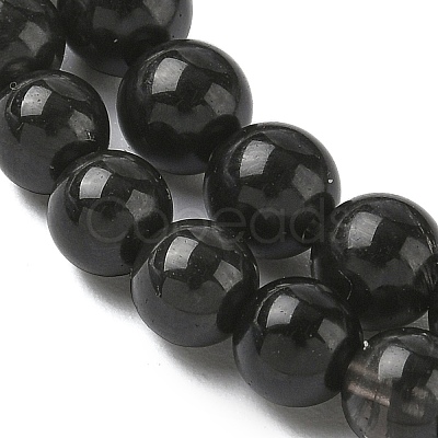 Natural Ice Obsidian Beads Strands G-P590-A01-6mm-03-1