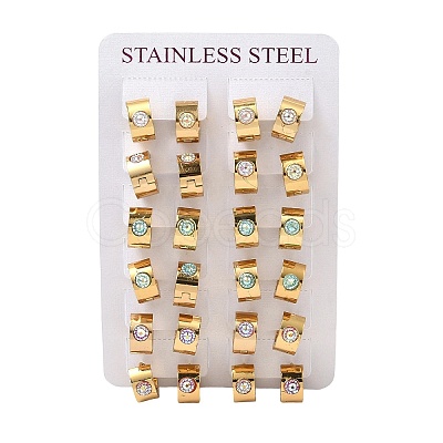 201 Stainless Steel Wide Huggie Hoop Earrings EJEW-D354-14G-1