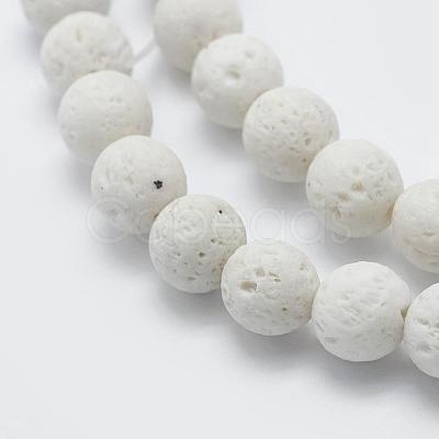 Natural Lava Rock Beads Strands G-F531-6mm-G17-1