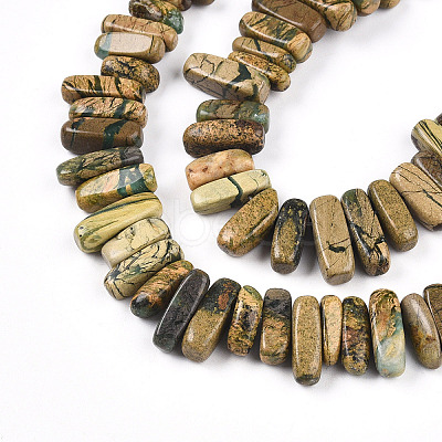 Natural Verdite Stone Beads Strands G-T140-66-1