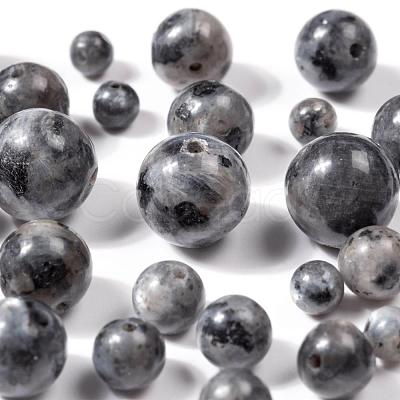 340Pcs 4 Sizes Natural Larvikite Beads G-LS0001-24-1