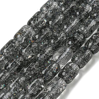 Transparent Crackle Glass Beads Strands GLAA-NH0001-04D-1