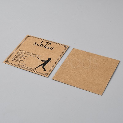 Kraft Paper Bracelet Display Cards CDIS-WH0045-001-1