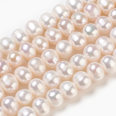 Natural Cultured Freshwater Pearl Beads Strands X-PEAR-S001-8-9mm-3-1