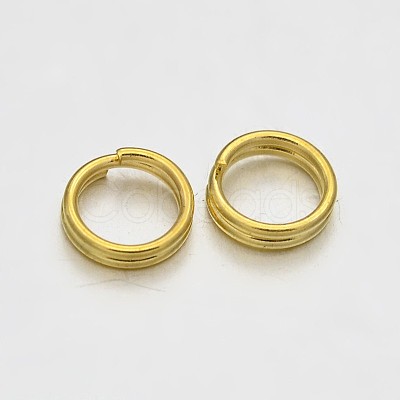 Brass Split Rings KK-E647-10G-6mm-1