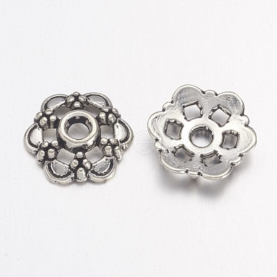 Tibetan Silver Fancy Bead Caps X-AA0502-1